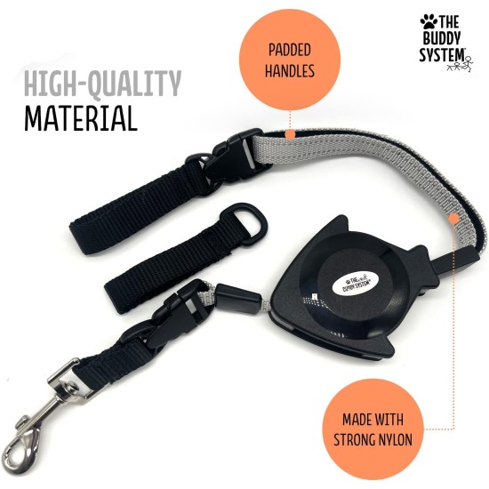 Adjustable Hands Dog Leash, Great Waist Leash for Running, Jogging And Training Servive Dog Made in USA by The Buddy System, Regular, Black Adjustable Hands Dog Leash, Great Waist Leash for Running, Jogging And Training Servive Dog Made in USA by The Buddy System, Regular, Black