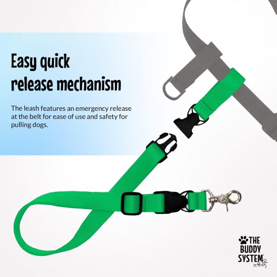 Adjustable Hands Dog Leash, Great Waist Leash for Running, Jogging And Training Servive Dog Made in USA by The Buddy System, Regular, Black Adjustable Hands Dog Leash, Great Waist Leash for Running, Jogging And Training Servive Dog Made in USA by The Buddy System, Regular, Black