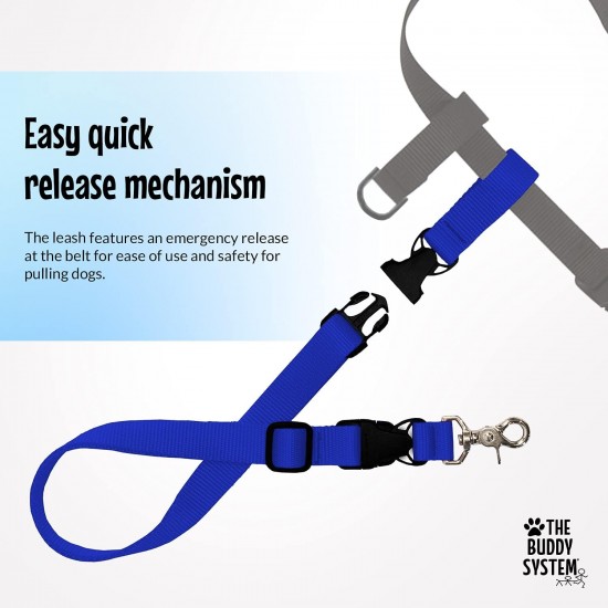 Adjustable Hands Dog Leash, Great Waist Leash for Running, Jogging And Training Servive Dog Made in USA by The Buddy System, Regular, Black Adjustable Hands Dog Leash, Great Waist Leash for Running, Jogging And Training Servive Dog Made in USA by The Buddy System, Regular, Black