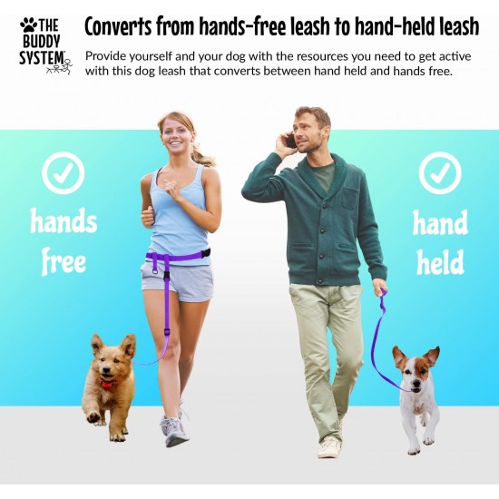 Adjustable Hands Dog Leash, Great Waist Leash for Running, Jogging And Training Servive Dog Made in USA by The Buddy System, Regular, Black Adjustable Hands Dog Leash, Great Waist Leash for Running, Jogging And Training Servive Dog Made in USA by The Buddy System, Regular, Black