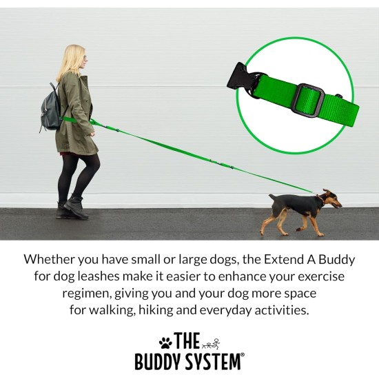 Adjustable Hands Dog Leash, Great Waist Leash for Running, Jogging And Training Servive Dog Made in USA by The Buddy System, Regular, Black Adjustable Hands Dog Leash, Great Waist Leash for Running, Jogging And Training Servive Dog Made in USA by The Buddy System, Regular, Black
