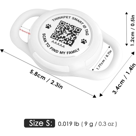 AirTag Dog Collar with QR Code Smart Pet ID Tag, Dual Loop Tracker Holder with Smart QR Code, Waterproof, Dustproof, Silent Airtag Holder, Small BlacK AirTag Dog Collar with QR Code Smart Pet ID Tag, Dual Loop Tracker Holder with Smart QR Code, Waterproof, Dustproof, Silent Airtag Holder, Small BlacK