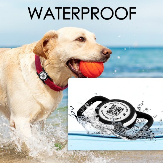 AirTag Dog Collar with QR Code Smart Pet ID Tag, Dual Loop Tracker Holder with Smart QR Code, Waterproof, Dustproof, Silent Airtag Holder, Small BlacK AirTag Dog Collar with QR Code Smart Pet ID Tag, Dual Loop Tracker Holder with Smart QR Code, Waterproof, Dustproof, Silent Airtag Holder, Small BlacK