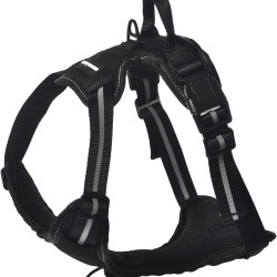 Amazon Basics Adjustable Soft Padded Anti Pull Dog Harness with Reflective Stripes, Black, Medium Amazon Basics Adjustable Soft Padded Anti Pull Dog Harness with Reflective Stripes, Black, Medium