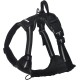 Amazon Basics Adjustable Soft Padded Anti Pull Dog Harness with Reflective Stripes, Black, Medium