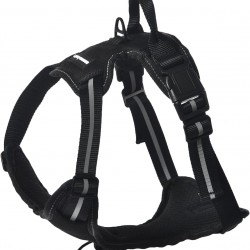 Amazon Basics Adjustable Soft Padded Anti Pull Dog Harness with Reflective Stripes, Black, Medium Amazon Basics Adjustable Soft Padded Anti Pull Dog Harness with Reflective Stripes, Black, Medium