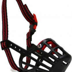 Ancol Plastic Muzzle Black/Red Size 3 18x8.5cm Ancol Plastic Muzzle Black/Red Size 3 18x8.5cm