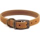 Ancol Timberwolf Leather Dog Collar, 20-26 cm, Mustard Ancol Timberwolf Leather Dog Collar, 20-26 cm, Mustard