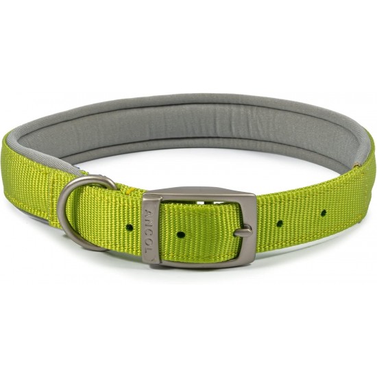 Ancol Viva Padded Buckle Collar Lime 39-48cm Size 5 Ancol Viva Padded Buckle Collar Lime 39-48cm Size 5