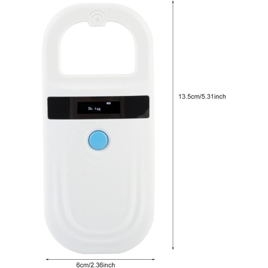 Animal Chip Reader Pet Microchip Scanner, Rechargeable Animal Chip Reader FDX-B (ISO11784/11785) and EMID Microchip Handheld Radio Frequency Identification Reader Animal Chip Reader Pet Microchip Scanner, Rechargeable Animal Chip Reader FDX-B (ISO11784/11785) and EMID Microchip Handheld Radio Frequency Identification Reader