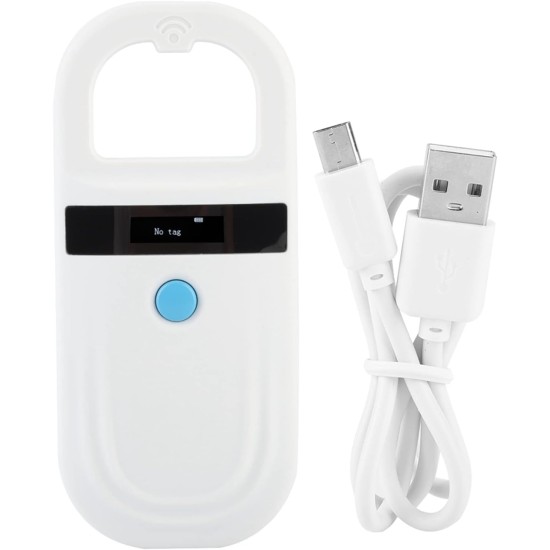 Animal Chip Reader Pet Microchip Scanner, Rechargeable Animal Chip Reader FDX-B (ISO11784/11785) and EMID Microchip Handheld Radio Frequency Identification Reader Animal Chip Reader Pet Microchip Scanner, Rechargeable Animal Chip Reader FDX-B (ISO11784/11785) and EMID Microchip Handheld Radio Frequency Identification Reader