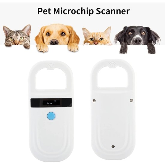 Animal Chip Reader Pet Microchip Scanner, Rechargeable Animal Chip Reader FDX-B (ISO11784/11785) and EMID Microchip Handheld Radio Frequency Identification Reader Animal Chip Reader Pet Microchip Scanner, Rechargeable Animal Chip Reader FDX-B (ISO11784/11785) and EMID Microchip Handheld Radio Frequency Identification Reader