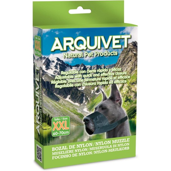 Arquivet Black Nylon Dog Muzzle XXL Arquivet Black Nylon Dog Muzzle XXL