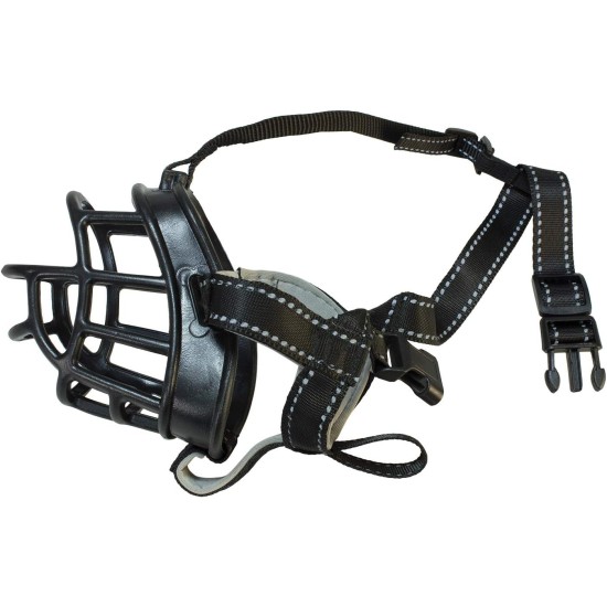 Arquivet Flexible Silicone Dog Muzzle for Panting, Drinking and Treats - Large - Black Arquivet Flexible Silicone Dog Muzzle for Panting, Drinking and Treats - Large - Black