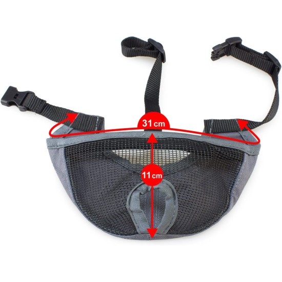 Arquivet Muzzle for Short Snout - Muzzle for Dogs - Breathable and Against Bites - Polyester - Closure with Plastic Clip - Size S-M / 40 cm Arquivet Muzzle for Short Snout - Muzzle for Dogs - Breathable and Against Bites - Polyester - Closure with Plastic Clip - Size S-M / 40 cm