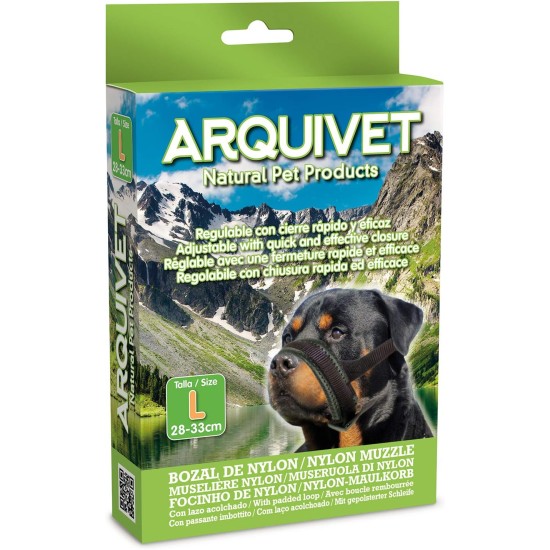 Arquivet Nylon Dog Muzzle with Padded Bow Large Arquivet Nylon Dog Muzzle with Padded Bow Large