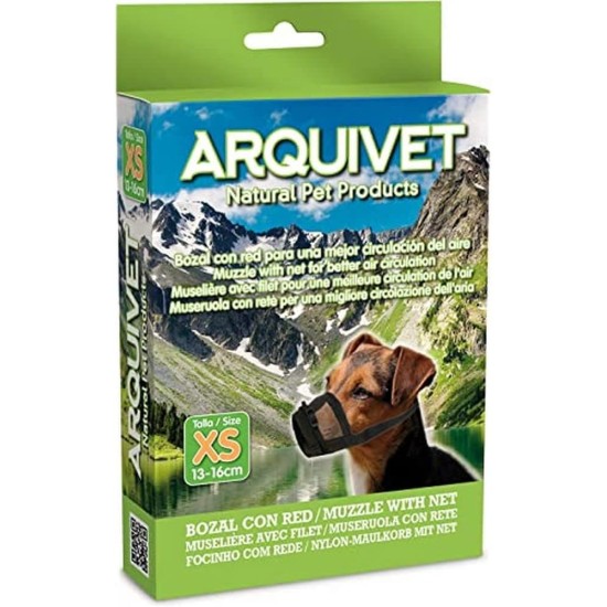 Arquivet Nylon Muzzle for Dogs with Mesh XS Arquivet Nylon Muzzle for Dogs with Mesh XS