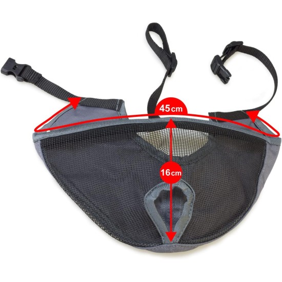 Arquivet Short Snout Dog Muzzle - Dog Muzzle - Breathable and Bite Resistant - Polyester - Plastic Clip Closure - Size S-M / 40 cm Arquivet Short Snout Dog Muzzle - Dog Muzzle - Breathable and Bite Resistant - Polyester - Plastic Clip Closure - Size S-M / 40 cm