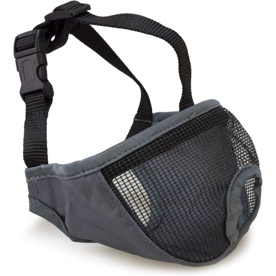 Arquivet Short Snout Dog Muzzle - Dog Muzzle - Breathable and Bite Resistant - Polyester - Plastic Clip Closure - Size S-M / 40 cm Arquivet Short Snout Dog Muzzle - Dog Muzzle - Breathable and Bite Resistant - Polyester - Plastic Clip Closure - Size S-M / 40 cm