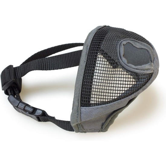 Arquivet Short Snout Muzzle - Muzzle for Dogs - Breathable and Bite Resistant - Polyester - Plastic Clip Closure - Size XS-S/23 cm, Grey Arquivet Short Snout Muzzle - Muzzle for Dogs - Breathable and Bite Resistant - Polyester - Plastic Clip Closure - Size XS-S/23 cm, Grey