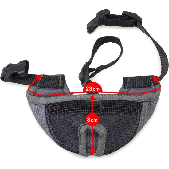 Arquivet Short Snout Muzzle - Muzzle for Dogs - Breathable and Bite Resistant - Polyester - Plastic Clip Closure - Size XS-S/23 cm, Grey Arquivet Short Snout Muzzle - Muzzle for Dogs - Breathable and Bite Resistant - Polyester - Plastic Clip Closure - Size XS-S/23 cm, Grey