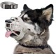 BARKLESS Dog Muzzle, Soft Silicone Basket Muzzle for Dogs, Allows Panting and Drinking, Prevents Unwanted Barking, Biting and Chewing, Includes Collar and Training Guide BARKLESS Dog Muzzle, Soft Silicone Basket Muzzle for Dogs, Allows Panting and Drinking, Prevents Unwanted Barking, Biting and Chewing, Includes Collar and Training Guide