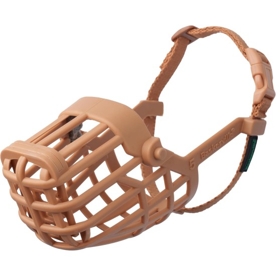 BASKERVILLE CLASSIC MUZZLE - Allows Panting and Drinking, Prevents Biting and Browsing for Food, Ideal for Dogs with Long Noses, Training Muzzle for Medium Dogs (Size 7) BASKERVILLE CLASSIC MUZZLE - Allows Panting and Drinking, Prevents Biting and Browsing for Food, Ideal for Dogs with Long Noses, Training Muzzle for Medium Dogs (Size 7)