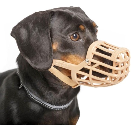 BASKERVILLE CLASSIC MUZZLE - Allows Panting and Drinking, Prevents Biting and Browsing for Food, Ideal for Dogs with Long Noses, Training Muzzle for Medium Dogs (Size 7) BASKERVILLE CLASSIC MUZZLE - Allows Panting and Drinking, Prevents Biting and Browsing for Food, Ideal for Dogs with Long Noses, Training Muzzle for Medium Dogs (Size 7)