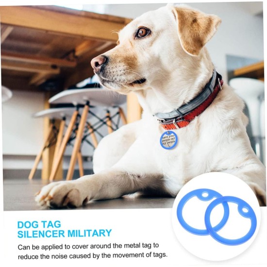 BCOATH Silicone Dog Tags Noise Reducing Cover for ID Tags Practical Silicone Rings for Dog Collars Mute Cover for Pets Pack of 6 BCOATH Silicone Dog Tags Noise Reducing Cover for ID Tags Practical Silicone Rings for Dog Collars Mute Cover for Pets Pack of 6