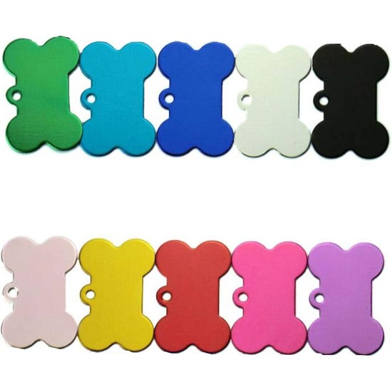 BOBOZHONG Bone Shaped Dog Tags, Pack of 10 Dog Tag Address Tags, Dog Bone Tags for Dogs and Cats, Pet Dog Tag (38 mm) BOBOZHONG Bone Shaped Dog Tags, Pack of 10 Dog Tag Address Tags, Dog Bone Tags for Dogs and Cats, Pet Dog Tag (38 mm)