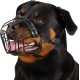 BRONZEDOG Dog Muzzle Adjustable Robust PVC/Metal Wire Basket for Large and Very Large Dogs with Leather Straps Breathable, Drinkable, Training, Prevents Biting (Great Dane, Stainless Steel)