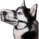 BRONZEDOG Dog Muzzle Adjustable Robust PVC/Metal Wire Basket for Large and Very Large Dogs with Leather Straps Breathable, Drinkable, Training, Prevents Biting (Great Dane, Stainless Steel)