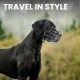 BRONZEDOG Dog Muzzle Adjustable Robust PVC/Metal Wire Basket for Large and Very Large Dogs with Leather Straps Breathable, Drinkable, Training, Prevents Biting (Great Dane, Stainless Steel)
