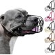 BRONZEDOG Dog Muzzle Metal Mask for Amstaff Pitbull Adjustable Leather Straps for Large Dogs, Brown (Pink, One Size) BRONZEDOG Dog Muzzle Metal Mask for Amstaff Pitbull Adjustable Leather Straps for Large Dogs, Brown (Pink, One Size)