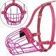 BRONZEDOG Dog Muzzle Metal Mask for Amstaff Pitbull Adjustable Leather Straps for Large Dogs, Brown (Pink, One Size) BRONZEDOG Dog Muzzle Metal Mask for Amstaff Pitbull Adjustable Leather Straps for Large Dogs, Brown (Pink, One Size)