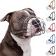 BRONZEDOG Dog Muzzle Metal Mask for Amstaff Pitbull Adjustable Leather Straps for Large Dogs, Brown (Pink, One Size) BRONZEDOG Dog Muzzle Metal Mask for Amstaff Pitbull Adjustable Leather Straps for Large Dogs, Brown (Pink, One Size)