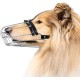 BRONZEDOG Dog Muzzle Wire Basket Metal Mask for Small, Medium and Large Dogs, Breathable, Dog Can Drink, Adjustable, Padded, Training, Prevents Biting (Size 2: Jack Russell Terrier)