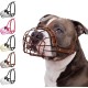 BRONZEDOG Metal Dog Muzzle - Amstaff Wire Basket with Adjustable Leather Straps for Large Dogs BRONZEDOG Metal Dog Muzzle - Amstaff Wire Basket with Adjustable Leather Straps for Large Dogs