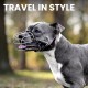 BRONZEDOG Metal Dog Muzzle - Amstaff Wire Basket with Adjustable Leather Straps for Large Dogs BRONZEDOG Metal Dog Muzzle - Amstaff Wire Basket with Adjustable Leather Straps for Large Dogs
