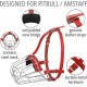 BRONZEDOG Pitbull Dog Muzzle Breathable Metal Basket for Large Dogs Amstaff Staffordshire Terrier Biting Chewing Barking (Grey) BRONZEDOG Pitbull Dog Muzzle Breathable Metal Basket for Large Dogs Amstaff Staffordshire Terrier Biting Chewing Barking (Grey)