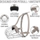 BRONZEDOG Pitbull Dog Muzzle Breathable Metal Basket for Large Dogs Amstaff Staffordshire Terrier Biting Chewing Barking (Grey) BRONZEDOG Pitbull Dog Muzzle Breathable Metal Basket for Large Dogs Amstaff Staffordshire Terrier Biting Chewing Barking (Grey)