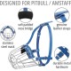 BRONZEDOG Pitbull Dog Muzzle Breathable Metal Basket for Large Dogs Amstaff Staffordshire Terrier Biting Chewing Barking (Grey) BRONZEDOG Pitbull Dog Muzzle Breathable Metal Basket for Large Dogs Amstaff Staffordshire Terrier Biting Chewing Barking (Grey)