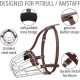 BRONZEDOG Pitbull Dog Muzzle Breathable Metal Basket for Large Dogs Amstaff Staffordshire Terrier Biting Chewing Barking (Grey) BRONZEDOG Pitbull Dog Muzzle Breathable Metal Basket for Large Dogs Amstaff Staffordshire Terrier Biting Chewing Barking (Grey)