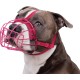 BRONZEDOG Pitbull Dog Muzzle Breathable Metal Basket for Large Dogs, Amstaff Staffordshire Terrier, Bite, Chew, Barking Nylon (Black, One Size) BRONZEDOG Pitbull Dog Muzzle Breathable Metal Basket for Large Dogs, Amstaff Staffordshire Terrier, Bite, Chew, Barking Nylon (Black, One Size)