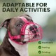 BRONZEDOG Pitbull Dog Muzzle Breathable Metal Basket for Large Dogs, Amstaff Staffordshire Terrier, Bite, Chew, Barking Nylon (Black, One Size) BRONZEDOG Pitbull Dog Muzzle Breathable Metal Basket for Large Dogs, Amstaff Staffordshire Terrier, Bite, Chew, Barking Nylon (Black, One Size)