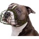 BRONZEDOG Pitbull Dog Muzzle Breathable Metal Basket for Large Dogs, Amstaff Staffordshire Terrier, Bite, Chew, Barking Nylon (Black, One Size) BRONZEDOG Pitbull Dog Muzzle Breathable Metal Basket for Large Dogs, Amstaff Staffordshire Terrier, Bite, Chew, Barking Nylon (Black, One Size)