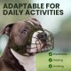 BRONZEDOG Pitbull Dog Muzzle Breathable Metal Basket for Large Dogs, Amstaff Staffordshire Terrier, Bite, Chew, Barking Nylon (Black, One Size) BRONZEDOG Pitbull Dog Muzzle Breathable Metal Basket for Large Dogs, Amstaff Staffordshire Terrier, Bite, Chew, Barking Nylon (Black, One Size)