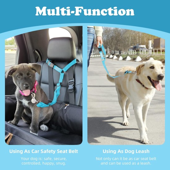BWOGUE 2 Pcs Pet Dog Cat Seat Belt Headrest Seat Belt Adjustable Nylon Fabric BWOGUE 2 Pcs Pet Dog Cat Seat Belt Headrest Seat Belt Adjustable Nylon Fabric