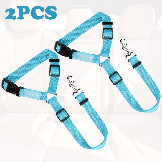 BWOGUE 2 Pcs Pet Dog Cat Seat Belt Headrest Seat Belt Adjustable Nylon Fabric BWOGUE 2 Pcs Pet Dog Cat Seat Belt Headrest Seat Belt Adjustable Nylon Fabric