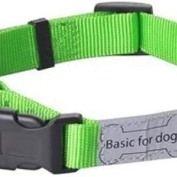 Basic Line Nylon Collar Green Adjustable Length 39/60 cm x Width 20 mm for Dogs Basic Line Nylon Collar Green Adjustable Length 39/60 cm x Width 20 mm for Dogs